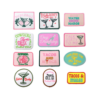 Offre Spéciale personnalisé Cowboy Western chapeau Patch personnalisé Girly rodéo fer sur patchs brodés pour chapeaux