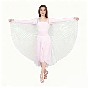 أجنحة ملائكية براقة للعروض المسرحية، تصميم متحرك عالي التأثير بألوان قزحية، زي مسرحي مذهل - Product Image 2