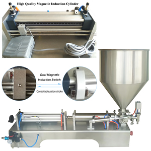 Machine de remplissage (50-500 ml) - pour le beurre de cacahuète, la confiture et les produits de toilette - Product Image 1