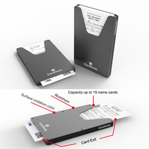 Cartera Delgada Personalizada para Tarjetas de Crédito, Cartera de Aluminio con Bloqueo RFID, Cartera Metálica Moderna Multifuncional con Monedero - Product Image 5