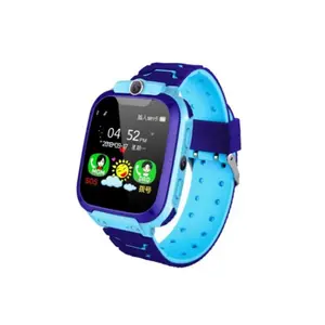 新款廉价Q12b触摸屏儿童手表位置SOS防水智能呼叫ABS硅胶粉色蓝色