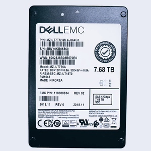 7.68T SAS SSD PM1643 005053160 118000634 12Gbps MZILT7T6HMLA-00AC3 ที่เก็บข้อมูลความจุสูง พื้นที่จัดเก็บข้อมูล 7.68TB สำหรับการจัดเก็บข้อมูลขนาดใหญ่ - Product Image 1