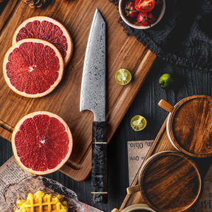 Japon mutfak şef bıçağı 67-Layers karbon Fiber saplı şam tozu karbon çelik yardımcı soyma bıçağı - Product Image 3