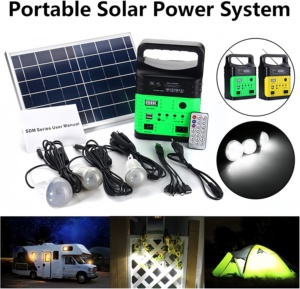 Générateur d'énergie solaire portable 10W, système d'énergie intelligent, fonction de charge de téléphone et radio MP3, 3 lumières avec kit d'éclairage solaire - Product Image 3