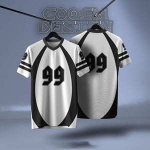 Maillot de football vintage vert respirant à manches courtes, maillot de football imprimé à l'écran en soie avec logo - Product Image 3