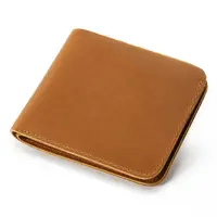Cartera de cuero plegable vintage para hombre, billetera de cuero inteligente, barata, 9,5x11,5 cm, gran oferta, Amazon