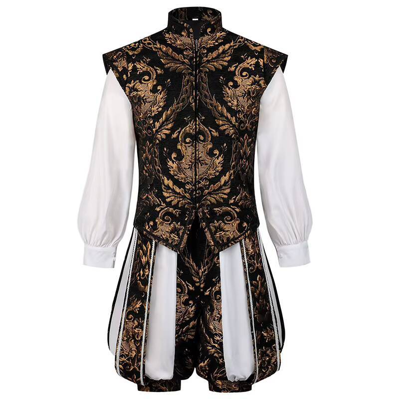 Traje de corte medieval de alta gama Negro (spot)