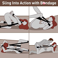 Accessoires de bondage BDSM pour adultes en gros : attaches réglables pour jambes et chevilles, du cou aux cuisses, adaptées aux couples SM