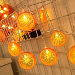 Lanterne à fruits LED pastèque Fête d'anniversaire Maison Lanterne créative <span class=keywords><strong>Pizza</strong></span> Blossom Fée intérieure Guirlande lumineuse décorative - Product Image 4