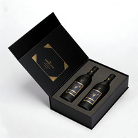 Boîte cadeau en carton écologique personnalisée de luxe, laminage mat, revêtement UV, emballage haut de gamme 4 couleurs pour vin, bougies, cadeaux