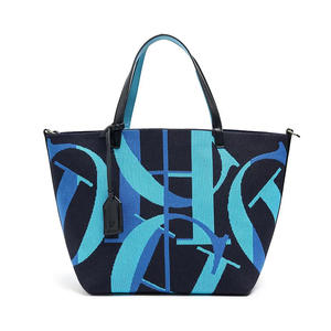 Bolso de Mano <span class=keywords><strong>CHHC</strong></span> para Mujer, Nuevo, de Gran Capacidad, Tipo Cubo, para Compras, Playa, Vacaciones, Viajes, Diseño de Bloques de Color, Cierre Abierto, Poliéster - Product Image 5