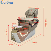 Fauteuil de pédicure électrique professionnel inclinable avec spa pour les pieds et fonction de massage pour salon de beauté, avec brumisateur