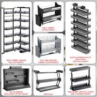 TIANYI Système de rangement rotatif multifonction moderne en acier inoxydable pour tiroirs Lazy Susan et paniers d'angle de cuisine