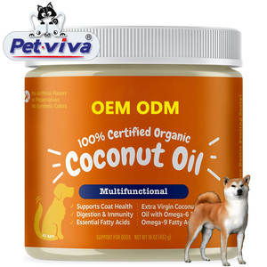 Olio di cocco nutriente per la pelle e il cappotto sistema immunitario digestivo liquido Omega 3 6 9 acidi grassi integratore sanitario per animali domestici per cani - Product Image 1