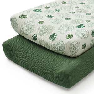 Personnalisé arc-en-ciel organique mousseline coton couche lavable absorbant l'eau bébé <span class=keywords><strong>lit</strong></span> tapis pare-chocs pour cadeau - Product Image 2
