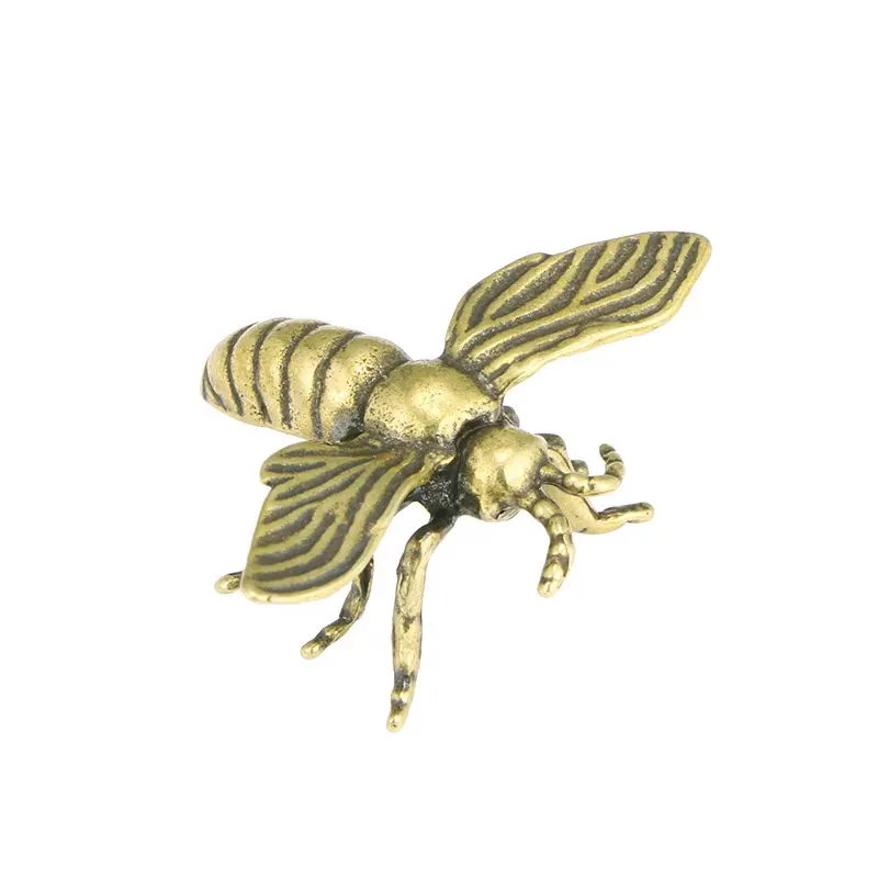 Mini New Bee-escultura de latón de cobre antigua, colección de abeja, regalo para el hogar, artesanía Vintage, 2022