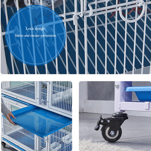 Cage à pigeons multi-niveaux en acier galvanisé de qualité supérieure, <span class=keywords><strong>anti</strong></span>-évasion, avec système de sécurité renforcé <span class=keywords><strong>anti</strong></span>-fouines, pour l'exposition commerciale de pigeons - Product Image 6