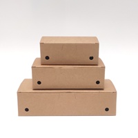 Boîte à hamburger jetable en papier kraft de qualité alimentaire, design carré, pour sandwichs, hamburgers, poulet frit, frites
