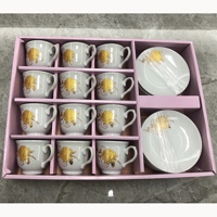 Service à café et à thé en céramique de 12 tasses de style européen tasse et soucoupe