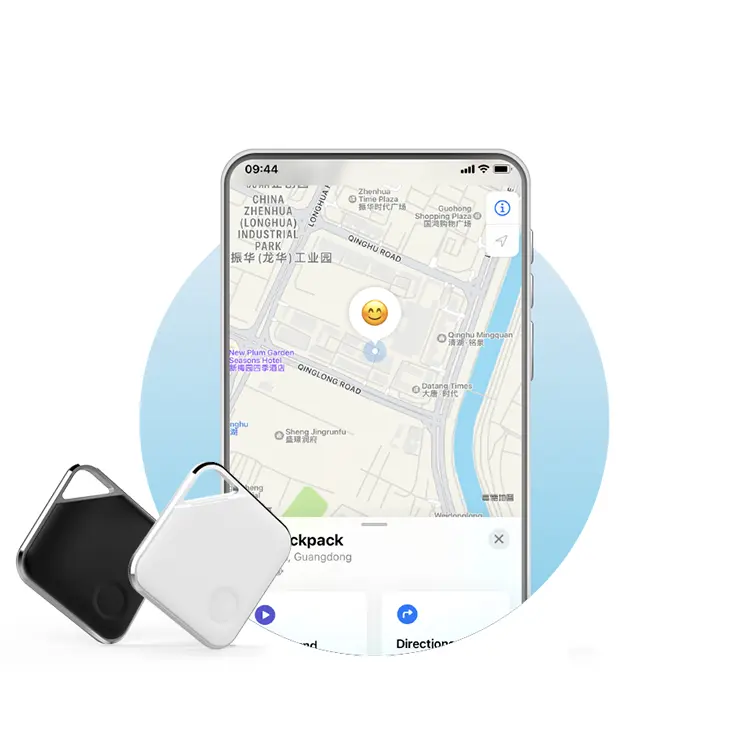 Tag Bluetooth tipis persegi yang dapat diprogram pelacak pencari lokasi kunci jarak jauh nirkabel bekerja dengan Apple Find My