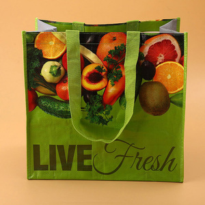 Sac fourre-tout de supermarché tissé PP de très grande capacité, sac tissé PP imperméable écologique sacs tissés PP stratifiés de conception personnalisée - Product Image 4