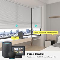 Control remoto inalámbrico motorizado inteligente Persianas de nido de abeja de día y noche para ventanas Persianas eléctricas