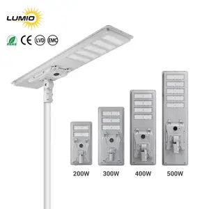 Hot Selling Solar Powered Road Lamp Outdoor Waterproof IP65 Automatic 200 300 400 500 Watts Led All In One Solar Street Lights