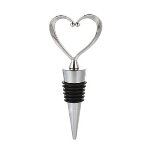 Heart Shaped <b>Wine</b> Stopper Zinc Alloy Copper Sealing Bottle Stopper For Weddings Parties - Product Image 3