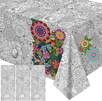 Nappe de coloriage imperméable pour enfants, toile de dessin réutilisable pour les activités de vacances et de Pâques