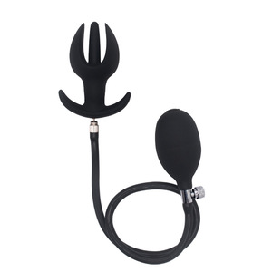 Plug anal gonflable extensible en forme de bourgeon de <span class=keywords><strong>fleur</strong></span> avec pompe séparée, masseur de prostate, dilatateur anal, jouets sexuels anaux pour hommes - Product Image 1