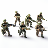 Lot de 6 figurines personnalisées pour hommes de l'armée, soldats jouets avec armes, groupes de forces spéciales, jouets militaires pour enfants