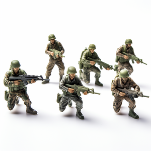 Lot <span class=keywords><strong>de</strong></span> 6 figurines personnalisées pour hommes <span class=keywords><strong>de</strong></span> l'armée, <span class=keywords><strong>soldats</strong></span> jouets <span class=keywords><strong>avec</strong></span> armes, groupes <span class=keywords><strong>de</strong></span> forces spéciales, jouets militaires pour enfants - Product Image 1