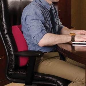 <b>Memory</b> Foam Office Chair Back Pillows Pain Relief Improve Posture Lumbar Support Pillow Adjustable Straps - Product Image 2