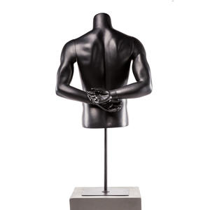 Mannequin de <span class=keywords><strong>Torse</strong></span> Masculin Sportif <span class=keywords><strong>Musclé</strong></span> Noir avec Support - Product Image 6