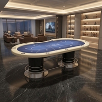 Table de poker Texas Hold'em de luxe BBY, surface imperméable, pliable, pieds en métal, table de jeu professionnelle pour la maison et les clubs, BBY-114