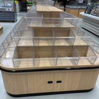 Meerdere design supermarkt-gondola displayschappen op maat gemaakte winkelrekken voor noten & snacks