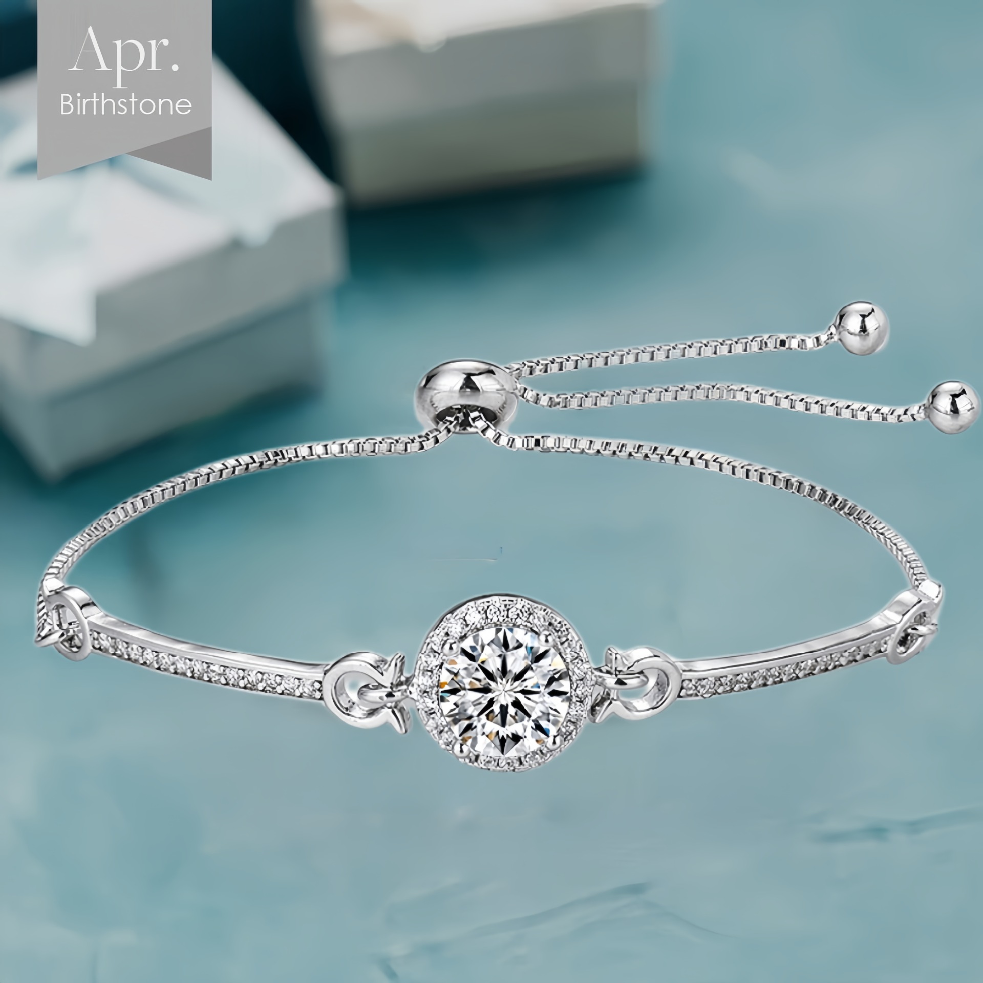White gold round bracelet
