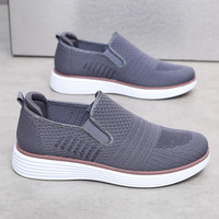 Chaussures décontractées pour hommes, en maille Fly Knit, légères, à semelle souple, faciles à enfiler, pour le printemps, l'été, l'automne, la marche quotidienne et le sport
