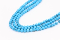 Pierres précieuses naturelles, perles en vrac, de couleur bleue et Turquoise, pour la fabrication de bijoux, vente en gros, livraison gratuite