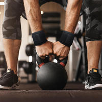 Kettlebell en fonte de haute qualité Julyfit avec anneau de couleur, couleur et logo personnalisés pour la musculation à domicile