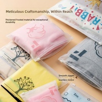 Sacs d'emballage pour vêtements en plastique biodégradable givré avec logo CPE personnalisé, fermeture à glissière, écologiques, réutilisables, pochette de rangement pour vêtements
