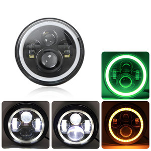 ไฟหน้ารถมอเตอร์ไซค์ Jiaxingsheng ขนาด 7 นิ้ว แบบวงกลมเต็มวง สีแดง พร้อมไฟ Angel Eye LED สำหรับ Harley Wrangler ไฟสปอตไลท์ กันน้ำระดับ IP67 - Product Image 5