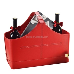 Cesto regalo per feste con cesto regalo In pelle artigianale fatto a mano cesto regalo per matrimonio cesto regalo decorativo con manico - Product Image 2