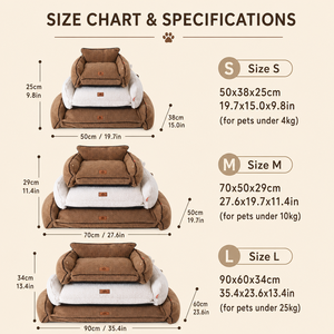 Divano Letto <span class=keywords><strong>per</strong></span> Cani Soffice e Morbido con Rivestimento Rimovibile e Lavabile in Pile di Agnello <span class=keywords><strong>per</strong></span> Cani di Piccola e Media Taglia OEM ODM - Product Image 3