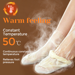 Masque de spa pour les pieds auto-chauffant au gingembre et à l'armoise avec logo personnalisé, <span class=keywords><strong>chaussettes</strong></span> de soin des pieds <span class=keywords><strong>chaudes</strong></span>, exfoliantes et hydratantes - Product Image 3