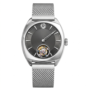 Montre mécanique automatique tourbillon avec logo personnalisé, 41 mm, bracelet en acier 316L, saphir, 5 ATM, heure sauteuse, OEM, montre pour homme - Product Image 1