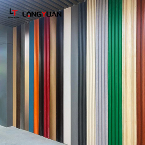 Multicolor Panel De Pared 3D Fluted WPC Wood Plastic <strong>Wall</strong> Panel Board Interior <strong>PVC</strong> Lambrin Louver <strong>Wall</strong> <strong>Cladding</strong> Indoor - Product Image 1