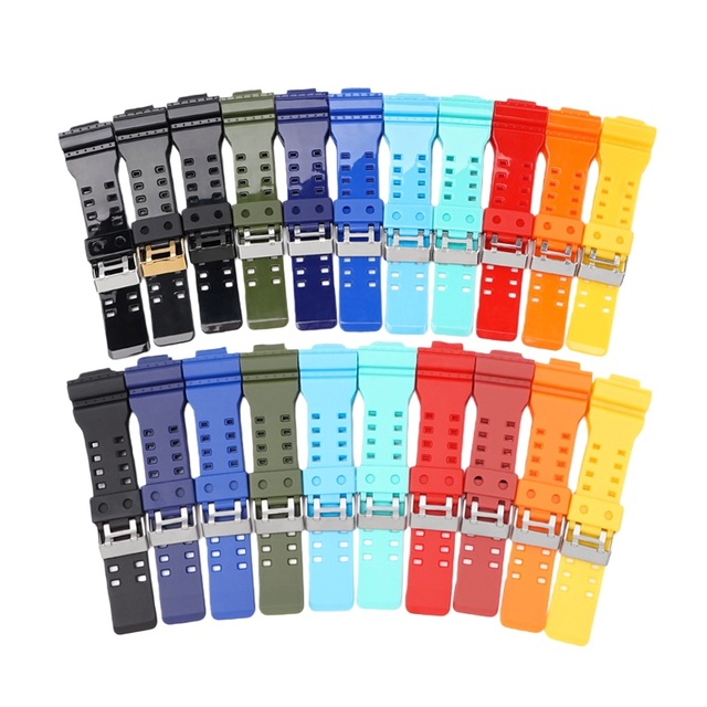 High Grade Sport TPU Watch Band Waterproof Rubber Strap for G Series Shock GA100 110 120 300 400 8900 TPU Watchband Replacements