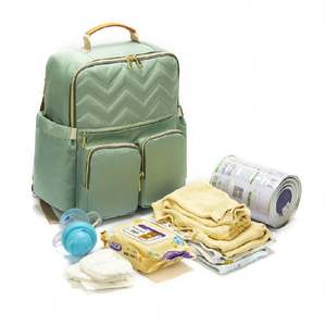 Large Capacity <b>Nursing</b> <b>Bag</b> Factory Custom Multi-Function Mommy <b>Bag</b> Outdoor Waterproof Baby Diaper Backpack with Insulated Pocket - Product Image 3