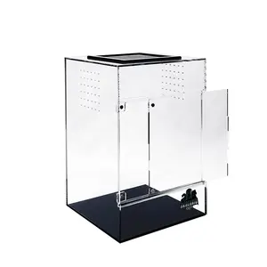 Integrated Anti Leakage Anti-Jailbreak Transparent Magnet Door Acrylic Pet Box Easy Observation